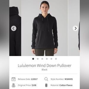 Lululemon Wind Down Pullover Black Size 6